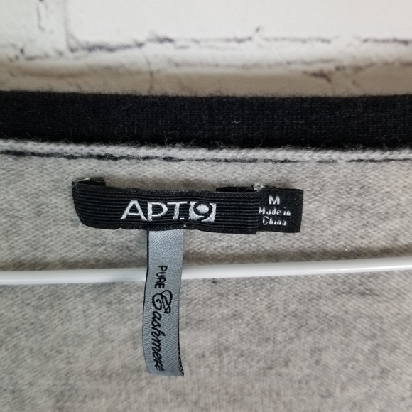 Apt. 9 cashmere sweater black and gray - Picture 5 of 6